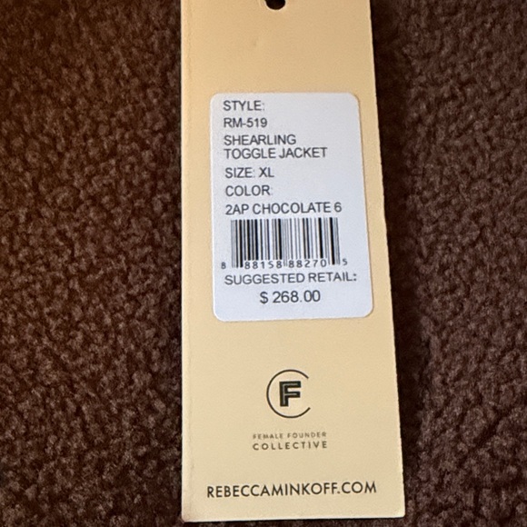 Rebecca Minkoff Chocolate Brown Toggle Jacket NWT XL - Gorgeous ❤️ - Picture 12 of 13